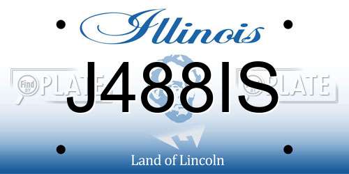 J488IS Illinois License Plate