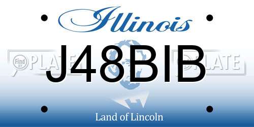 J48BIB Illinois License Plate
