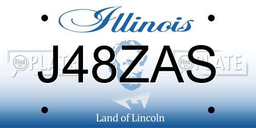 J48ZAS Illinois License Plate