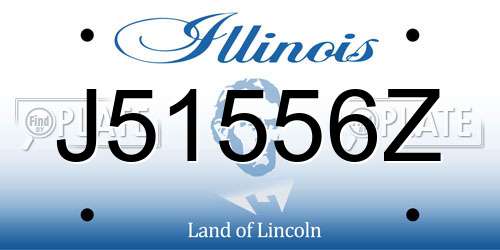 J51556Z Illinois License Plate