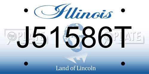 J51586T Illinois License Plate