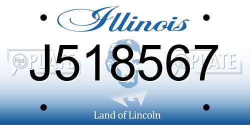 J518567 Illinois License Plate
