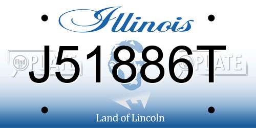 J51886T Illinois License Plate