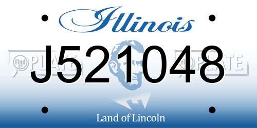 J521048 Illinois License Plate