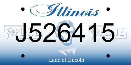 J526415 Illinois License Plate