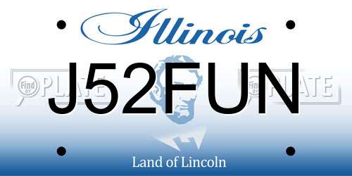 J52FUN Illinois License Plate