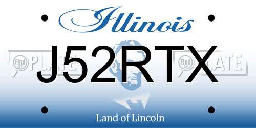 J52RTX Illinois License Plate