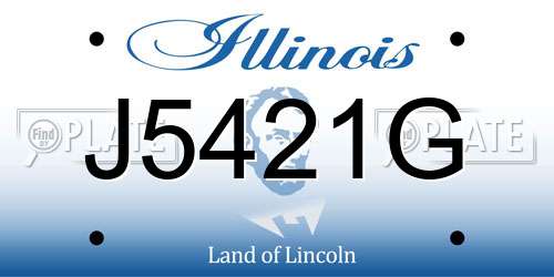 J5421G Illinois License Plate