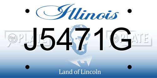 J5471G Illinois License Plate