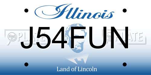 J54FUN Illinois License Plate
