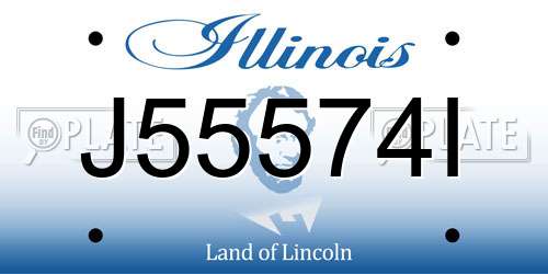 J55574I Illinois License Plate