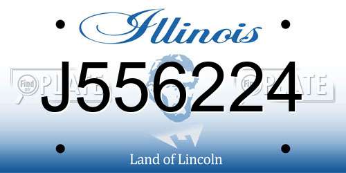 J556224 Illinois License Plate