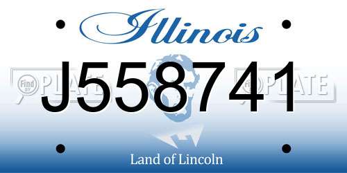 J558741 Illinois License Plate