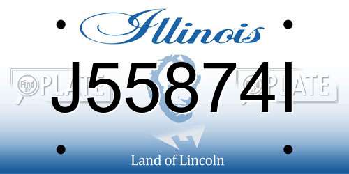 J55874I Illinois License Plate