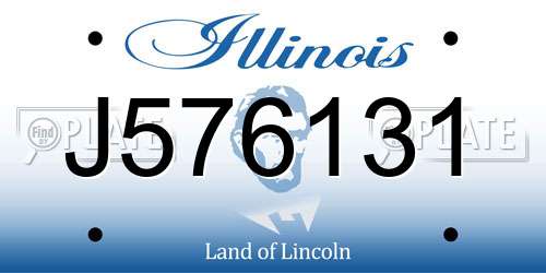 J576131 Illinois License Plate
