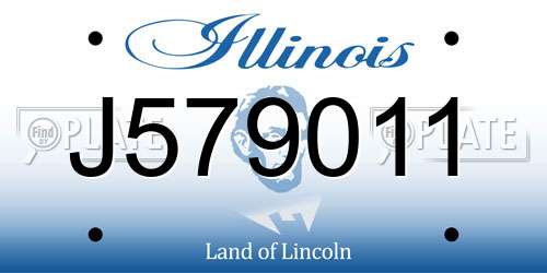 J579011 Illinois License Plate