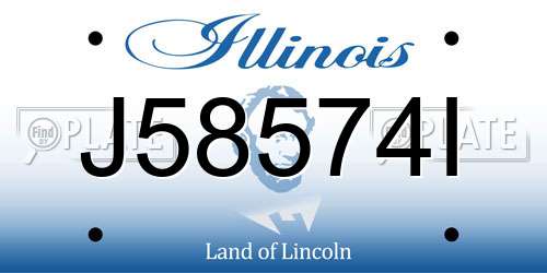 J58574I Illinois License Plate