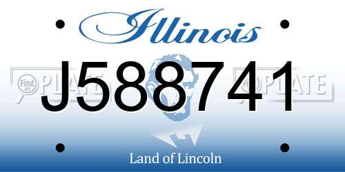 J588741 Illinois License Plate