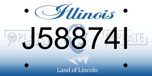 J58874I Illinois License Plate