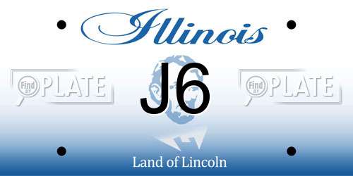 J6 Illinois License Plate