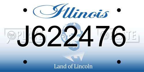 J622476 Illinois License Plate