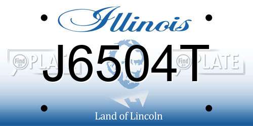 J6504T Illinois License Plate
