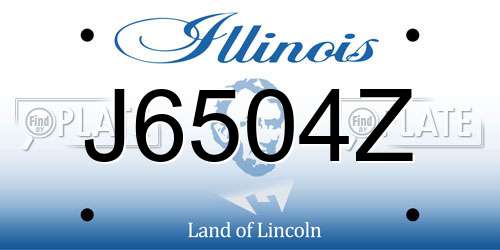 J6504Z Illinois License Plate