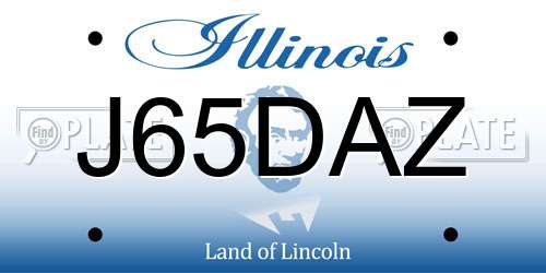 J65DAZ Illinois License Plate