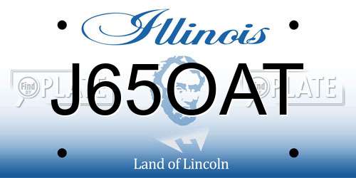 J65OAT Illinois License Plate
