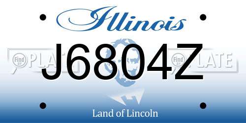 J6804Z Illinois License Plate