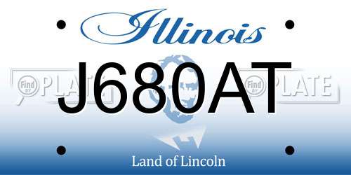J680AT Illinois License Plate