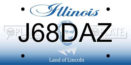 J68DAZ Illinois License Plate
