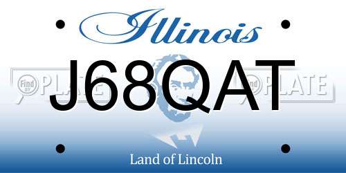 J68QAT Illinois License Plate