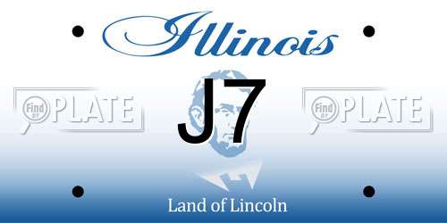 J7 Illinois License Plate