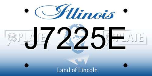 J7225E Illinois License Plate