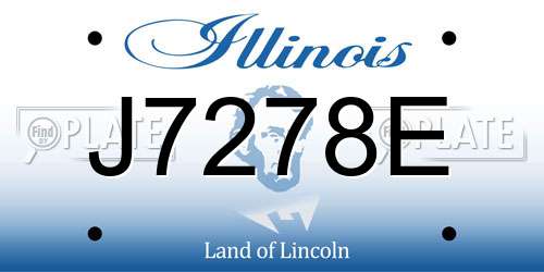 J7278E Illinois License Plate