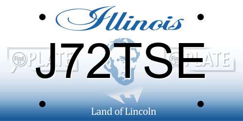 J72TSE Illinois License Plate