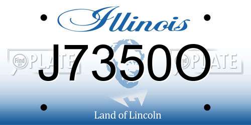 J7350O Illinois License Plate