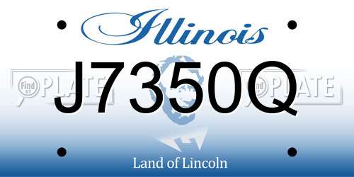 J7350Q Illinois License Plate