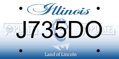 J735DO Illinois License Plate