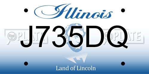 J735DQ Illinois License Plate