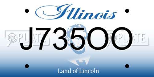 J735OO Illinois License Plate