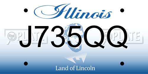 J735QQ Illinois License Plate