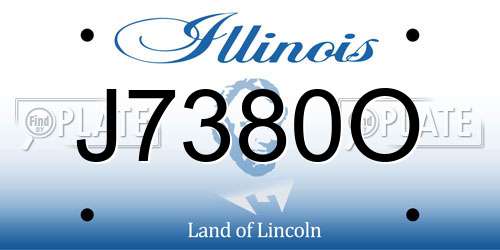 J7380O Illinois License Plate