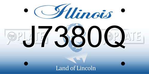 J7380Q Illinois License Plate