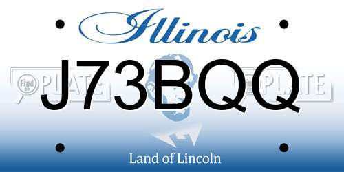 J73BQQ Illinois License Plate