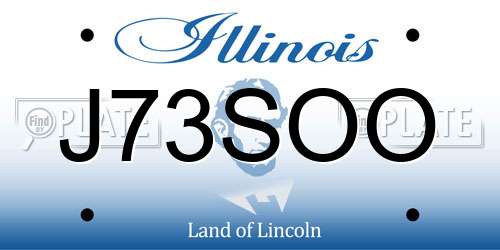 J73SOO Illinois License Plate