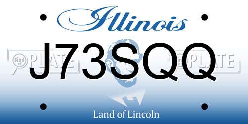 J73SQQ Illinois License Plate