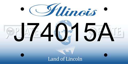 J74015A Illinois License Plate