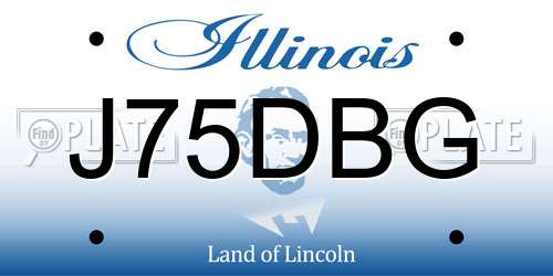 J75DBG Illinois License Plate